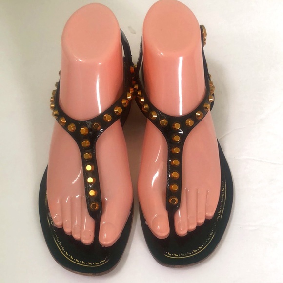 Prada Ladies Black Sandals Size 37 - Picture 1 of 11